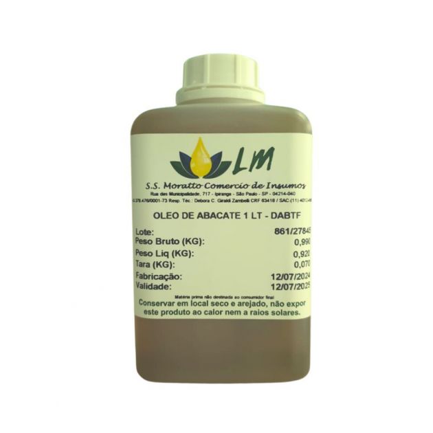 Óleo Vegetal de Abacate 1L LM